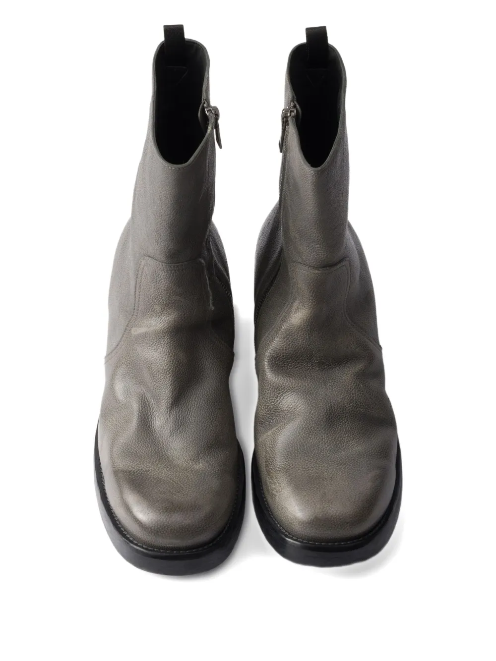Prada leather biker boots Grey