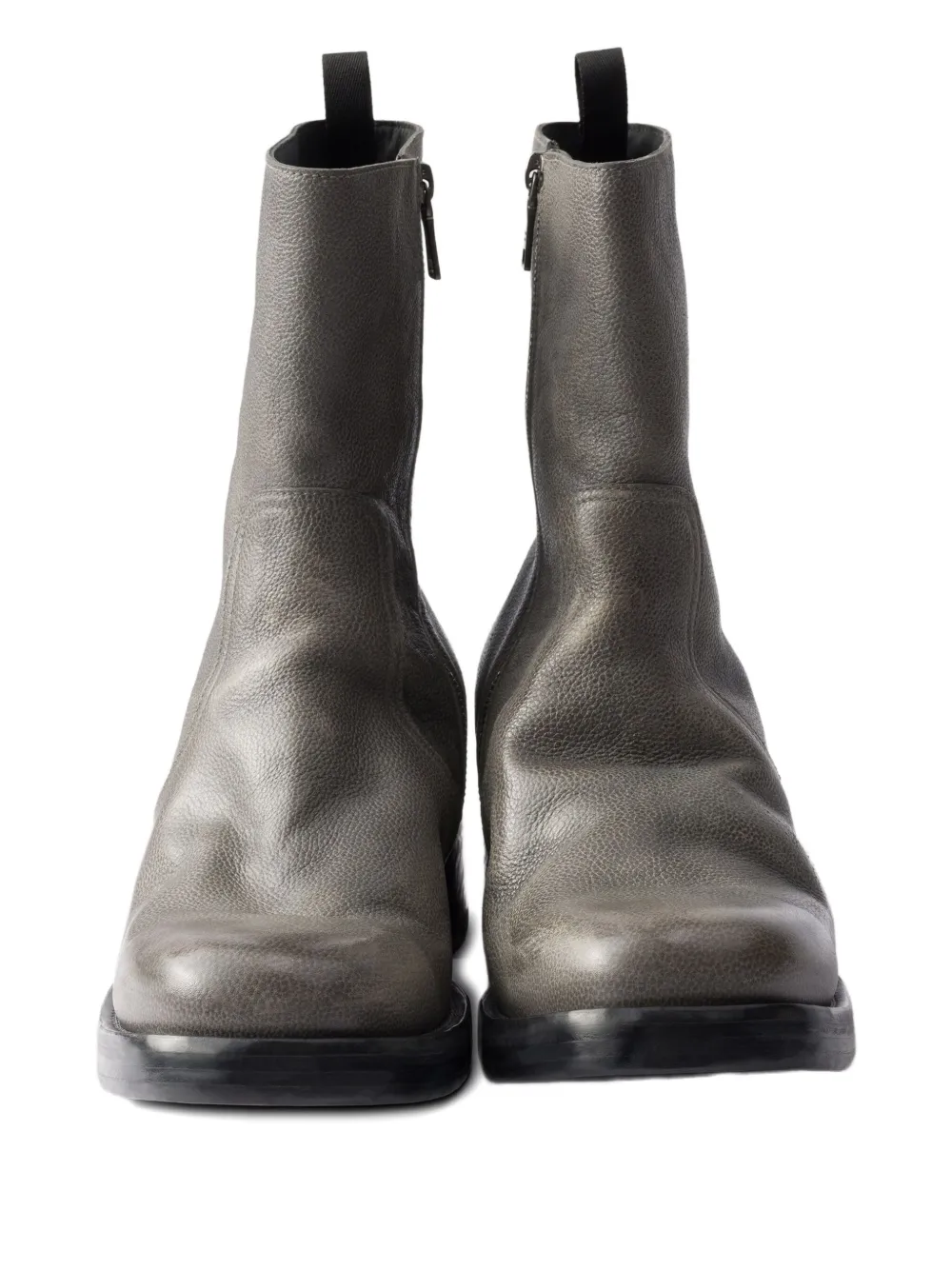 Prada leather biker boots Grey