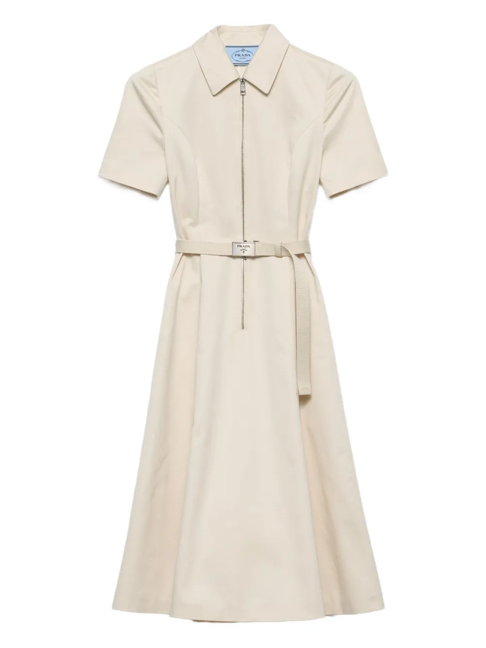 Prada Jurk met rits Beige