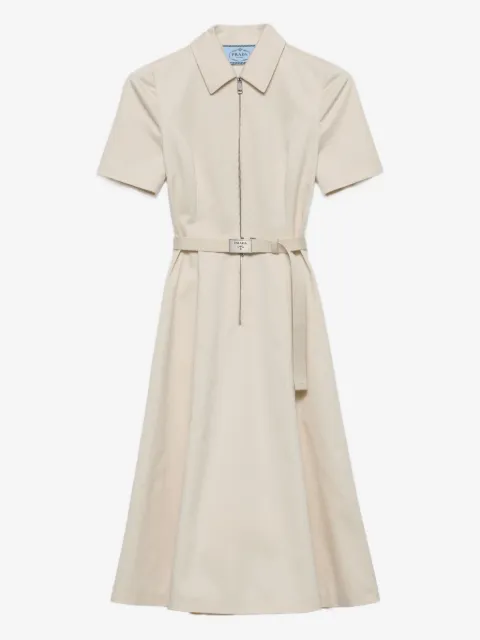 Prada robe évasée à fermeture zippée