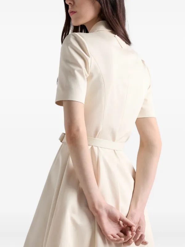 美品 PRADA フルジップフレアワンピース ベージュ サイズ40*SC1335 Prada zip-front Flared Dress | Neutrals | FARFETCH