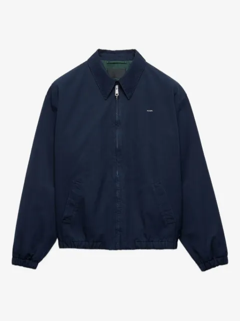 Prada veste zippée à logo brodé