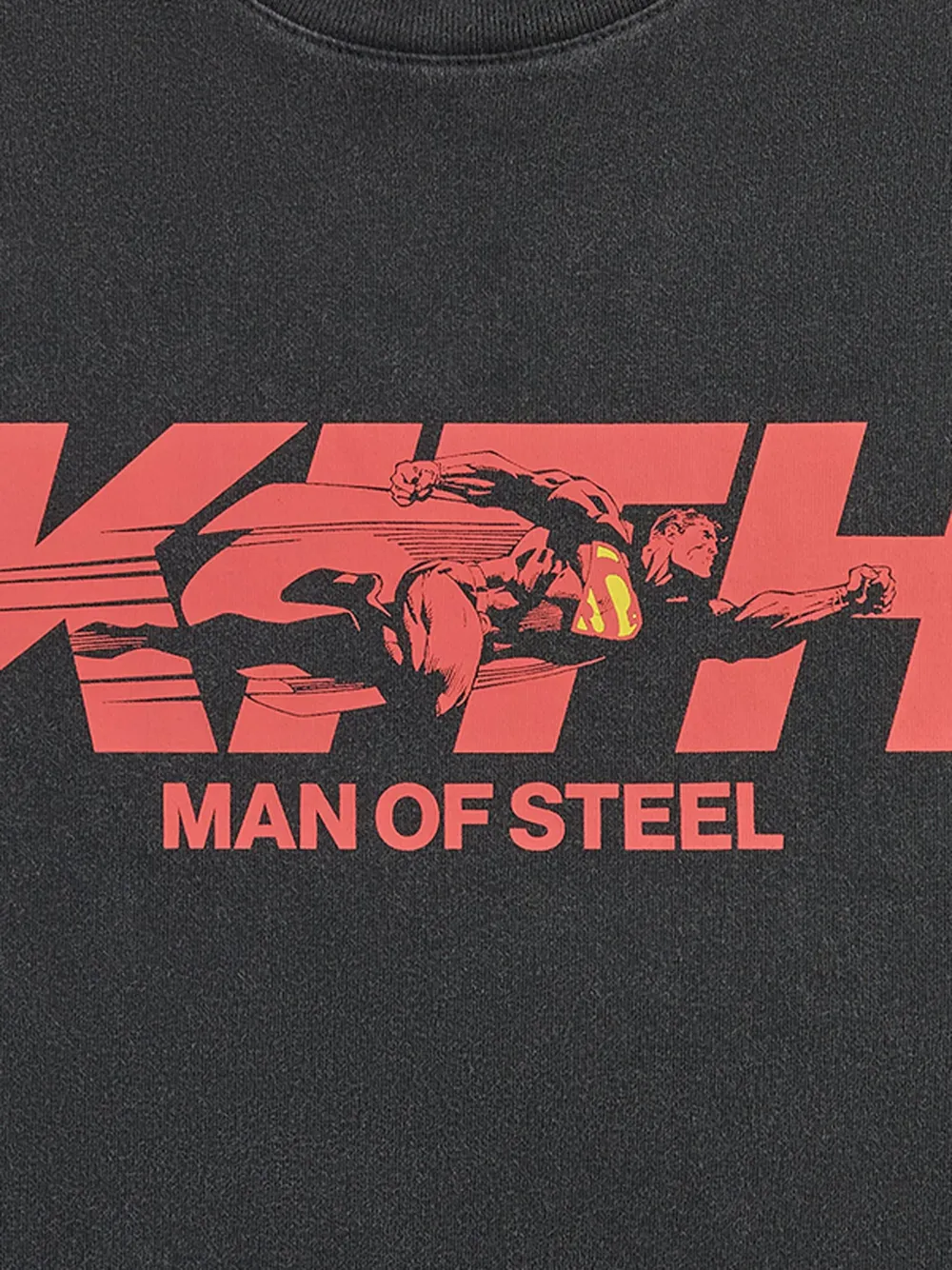 KITH Superman Man of Steel Vintage T-shirt - Zwart