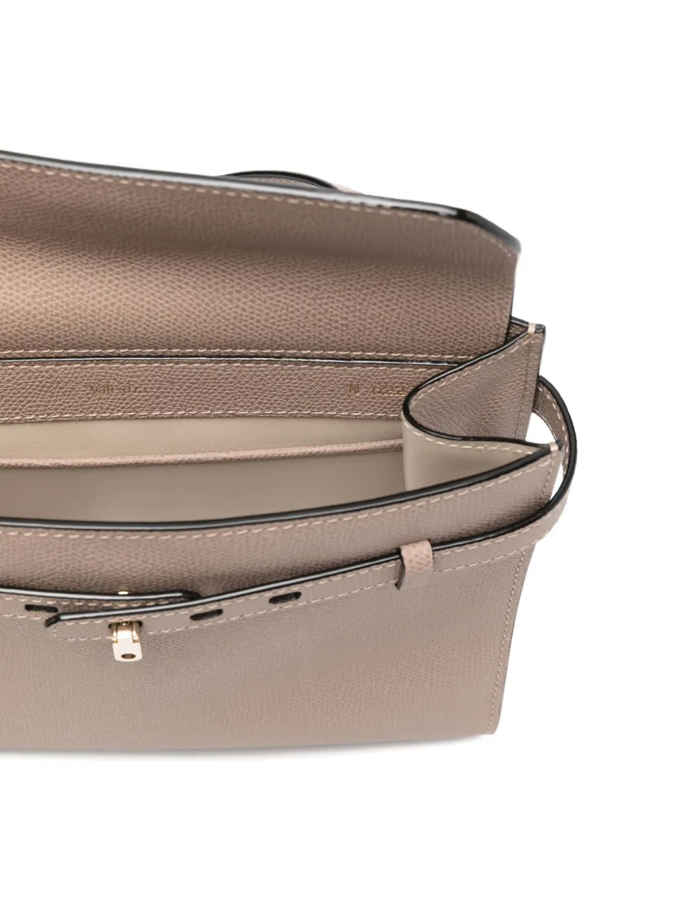 Valextra Turnlock-strap Shoulder Bag In Neutral