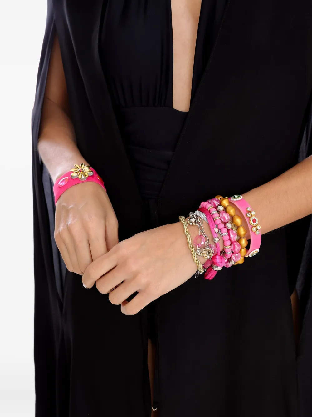Amir Slama beaded flower bracelet set | Image 2