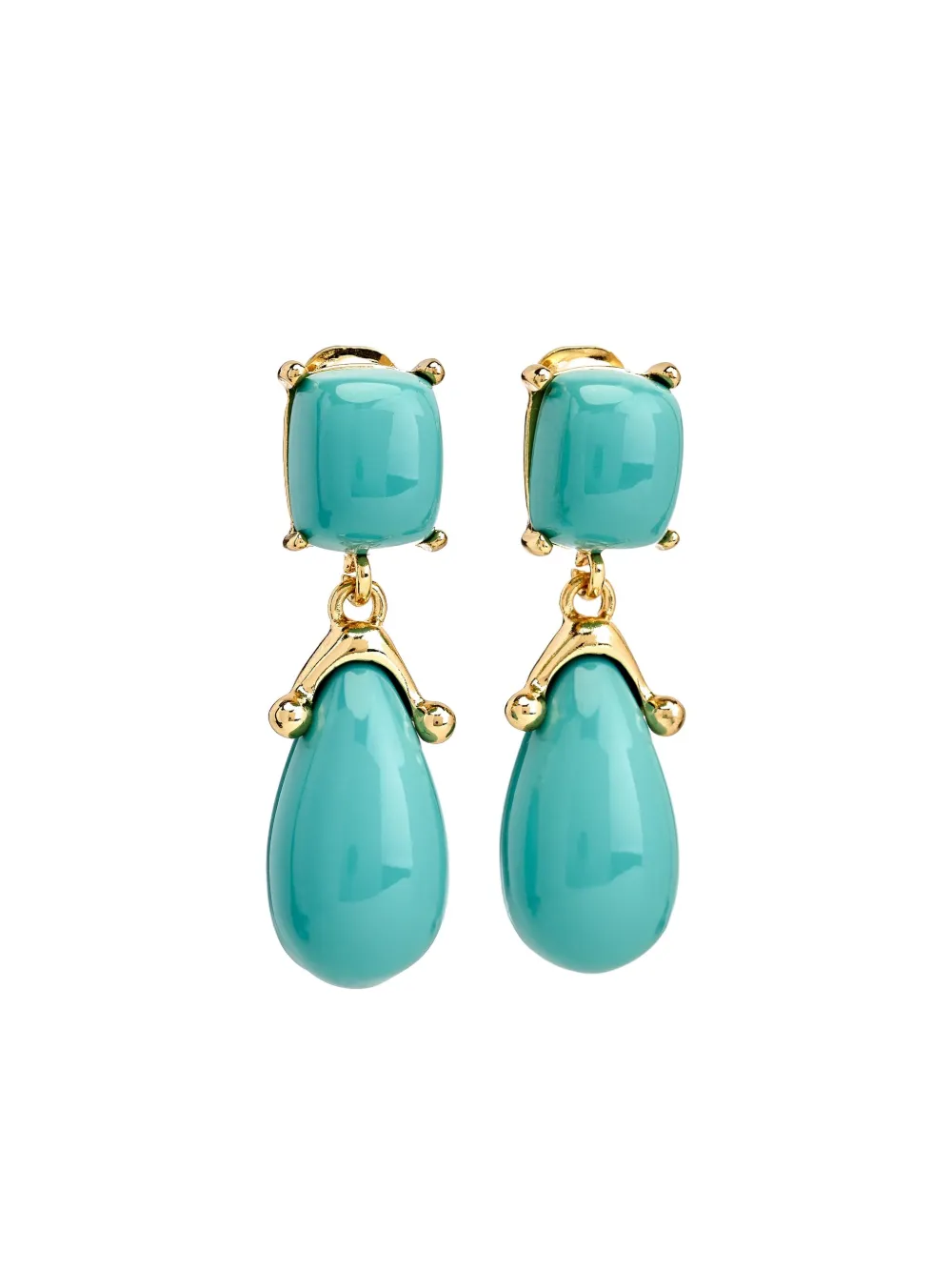 Kenneth Jay Lane square-top drop earrings - ブルー Kenneth Jay Lane square-top drop earrings - ブルー