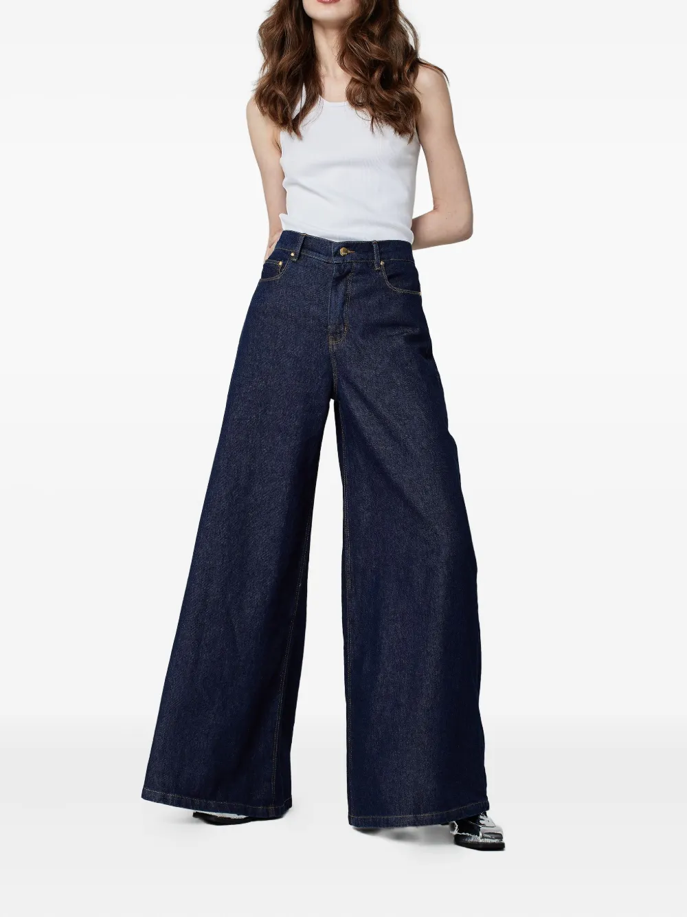 Amapô Jeans met logopatch - Blauw
