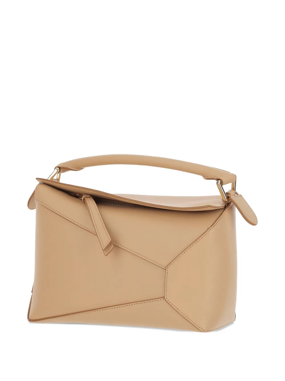 LOEWE Anagram geometrische leren schoudertas Beige