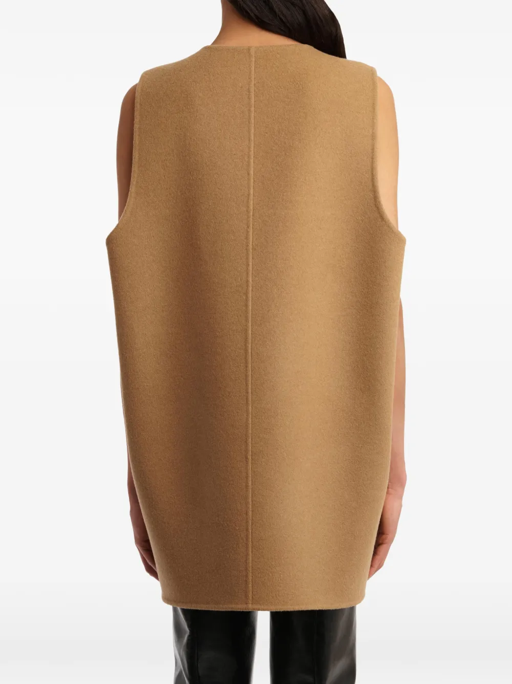 KHAITE Mouwloze jurk Beige