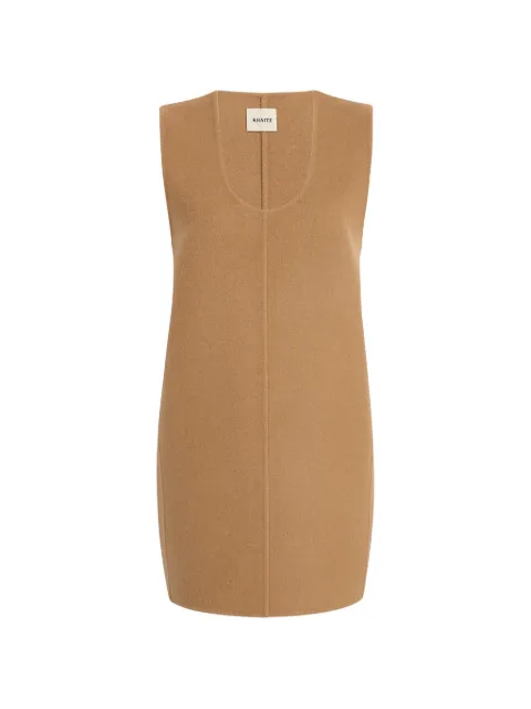 KHAITE vestido sin mangas con cuello redondo