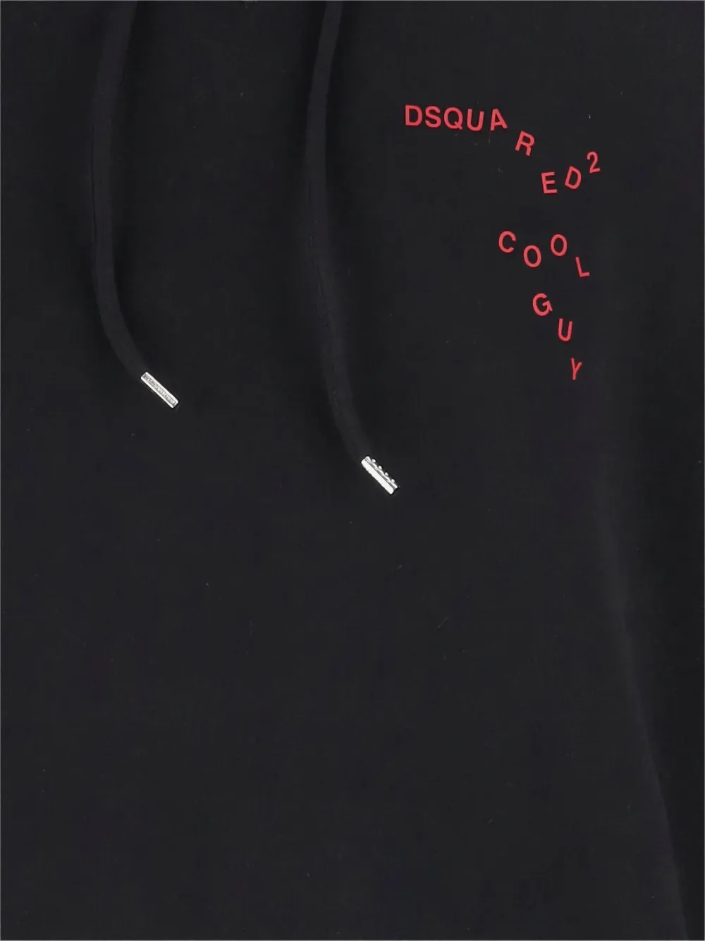 DSQUARED2 logo-print hoodie Zwart
