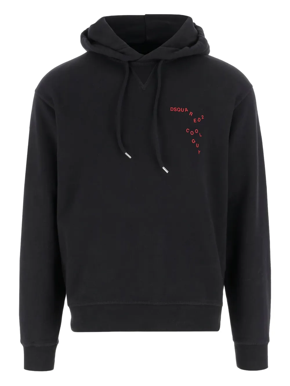 DSQUARED2 logo-print hoodie Zwart