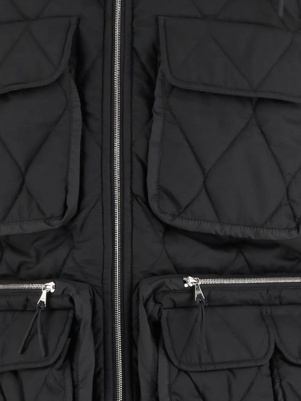 Ienki Ember gewatteerde bodywarmer met capuchon Zwart