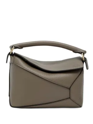 LOEWE Puzzle レザーハンドバッグ | ニュートラル | FARFETCH JP