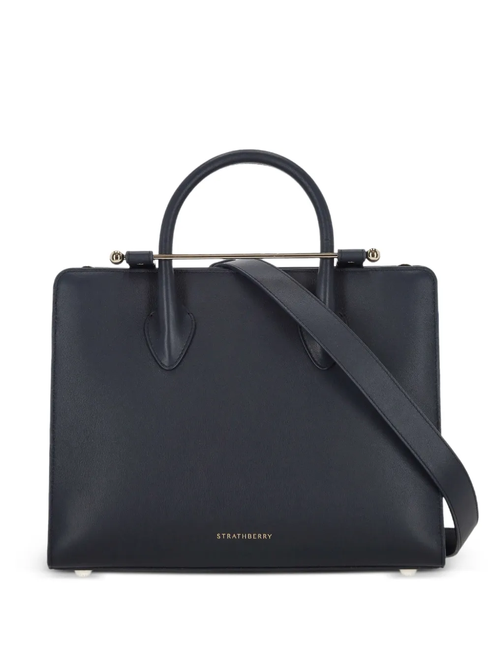 Strathberry Medium leren shopper Blauw