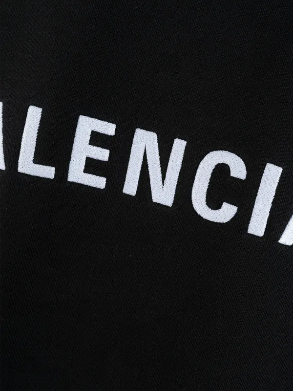 Balenciaga logo-print Hoodie | Black | FARFETCH RO