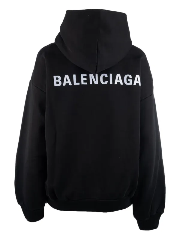 Balenciaga logo-print Hoodie | Black | FARFETCH ZA