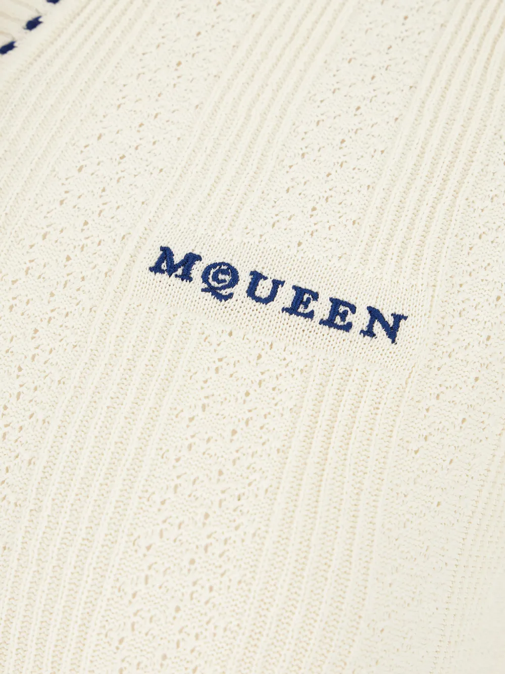 Alexander McQueen Geribbelde polotop Beige
