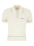 Alexander McQueen ribbed polo top - Neutrals