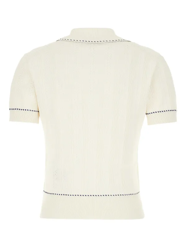 Alexander McQueen Ribbed Polo Top | Neutrals | FARFETCH JO