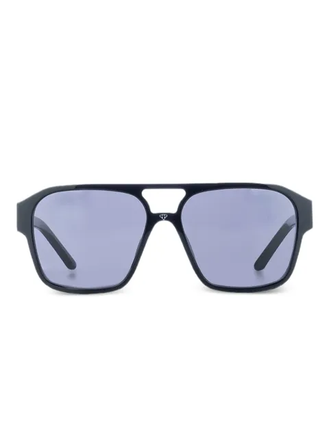 FACE HIDE double-bridge rectangle sunglasses