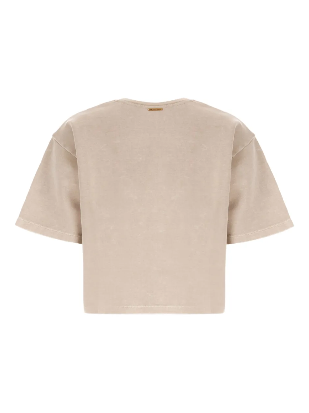 Michael Kors T-shirt met logo-reliëf Beige