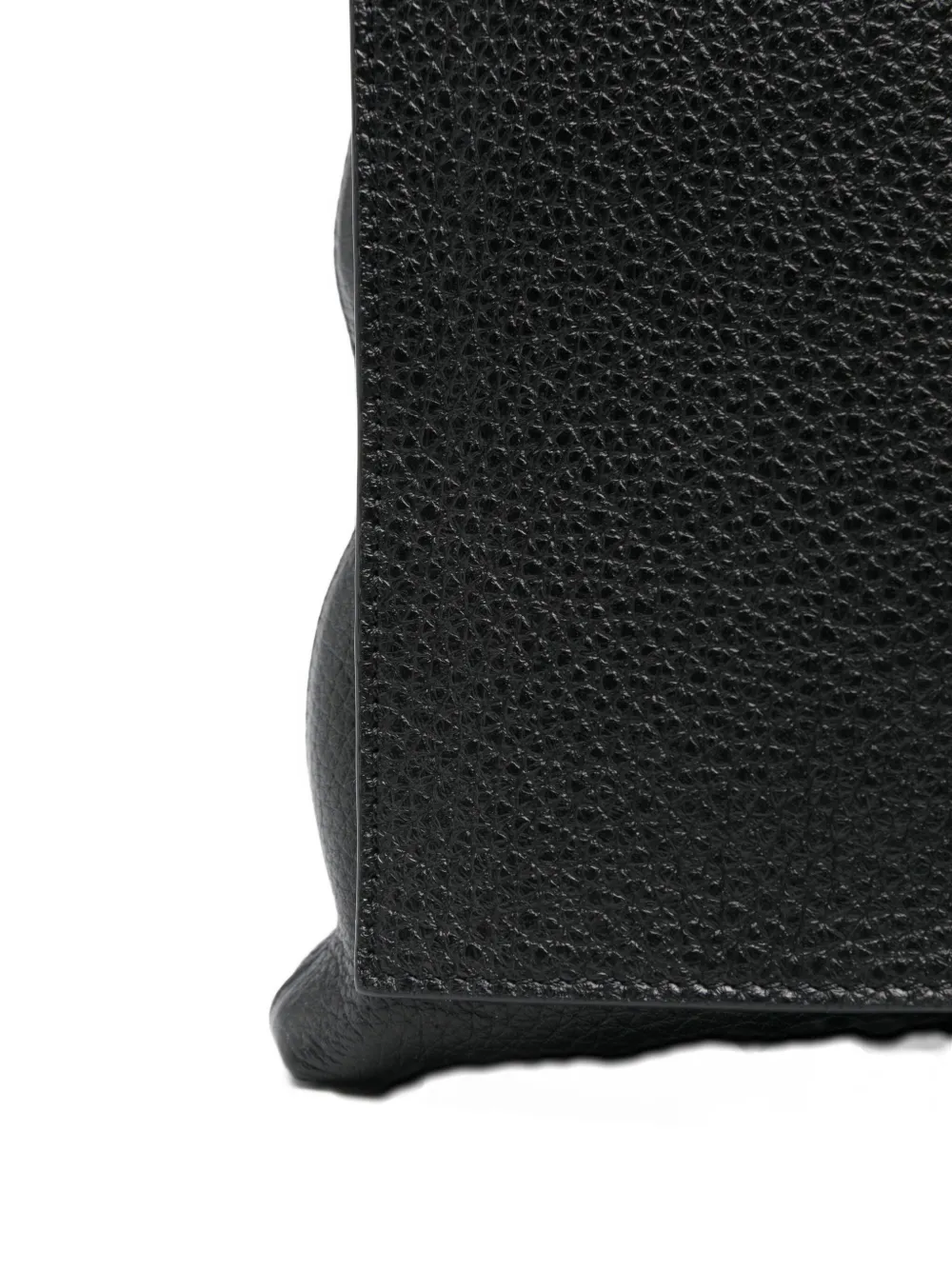 The Row leather shoulder bag Zwart