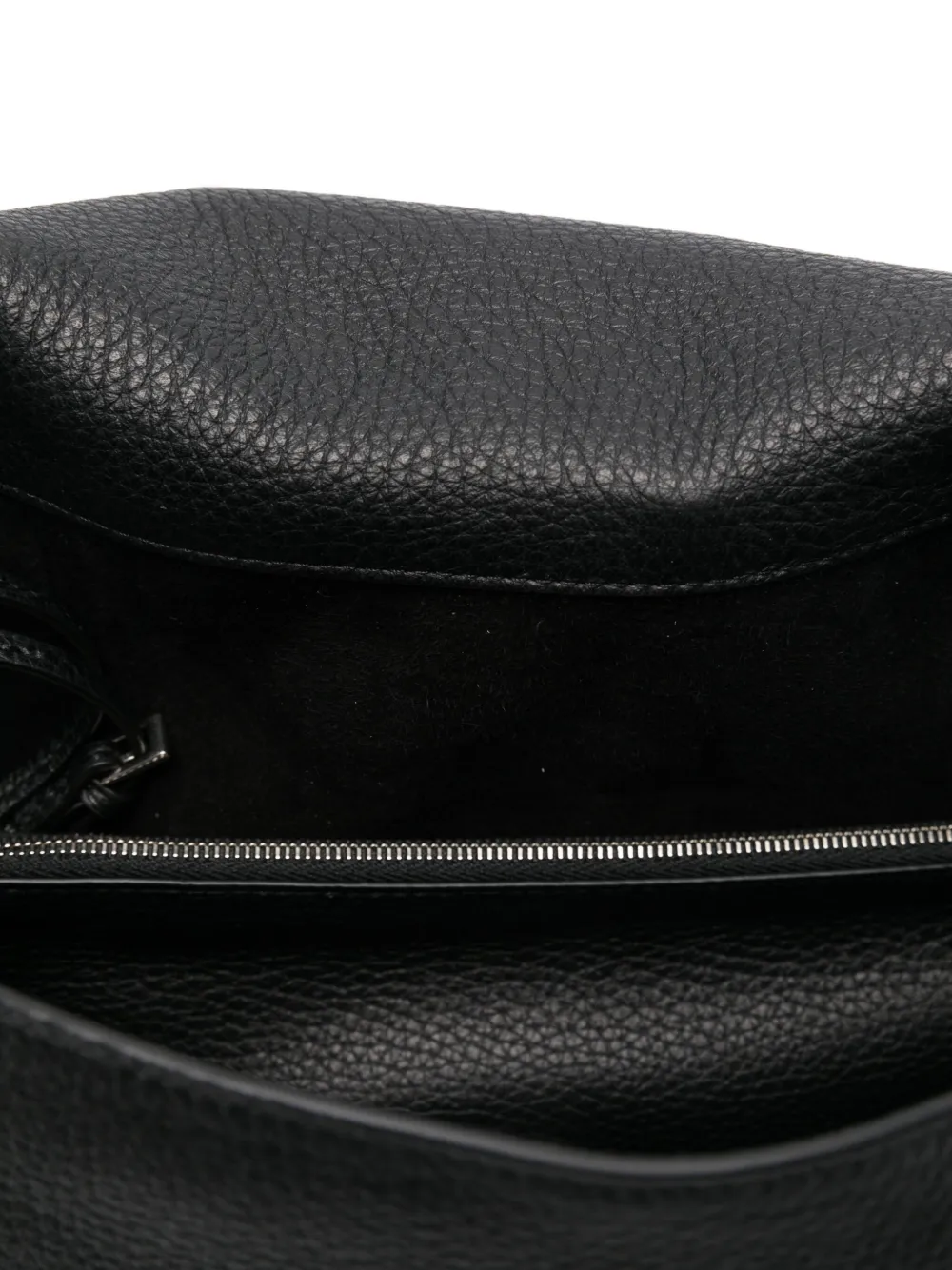 The Row leather shoulder bag Zwart