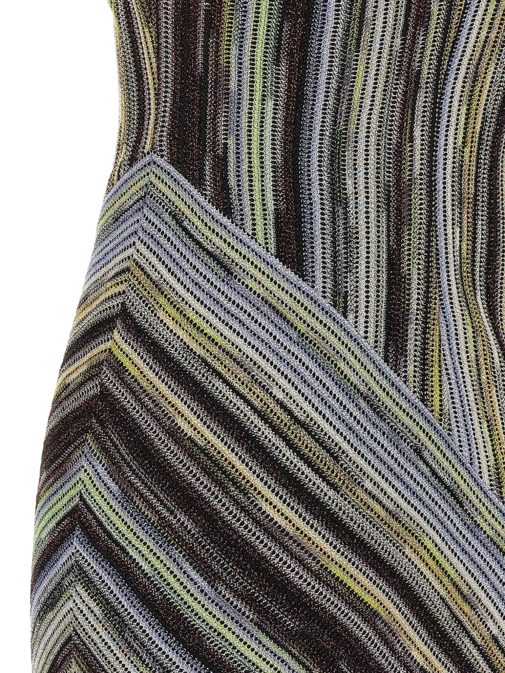Missoni Gestreepte mini-jurk met halternek Zwart