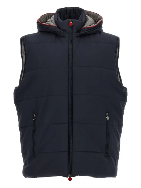 Kiton padded zip-front vest