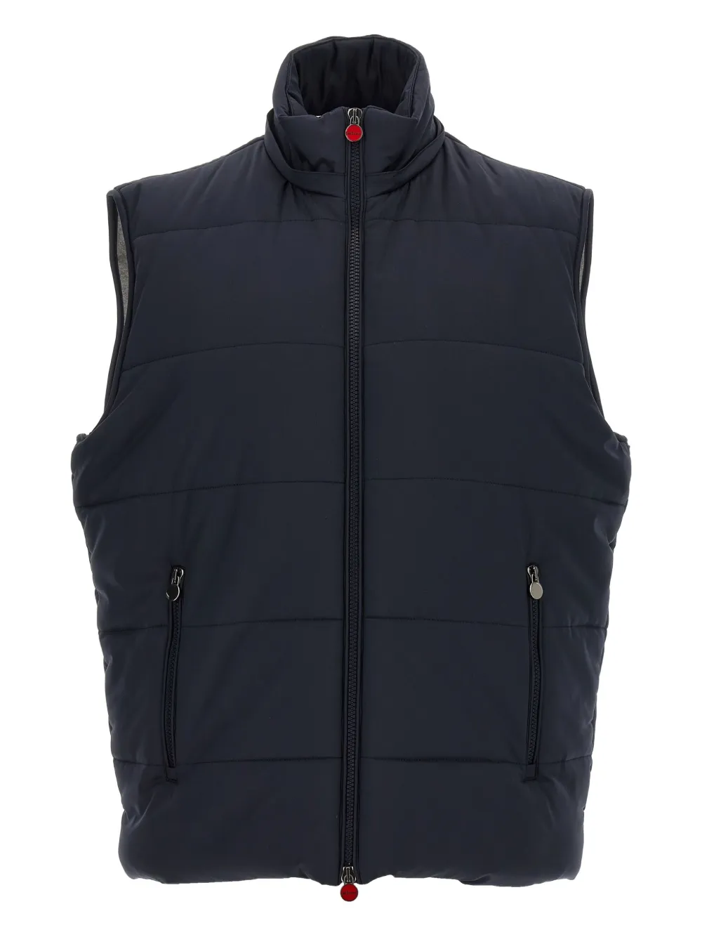 Kiton Gewatteerde bodywarmer met rits Blauw