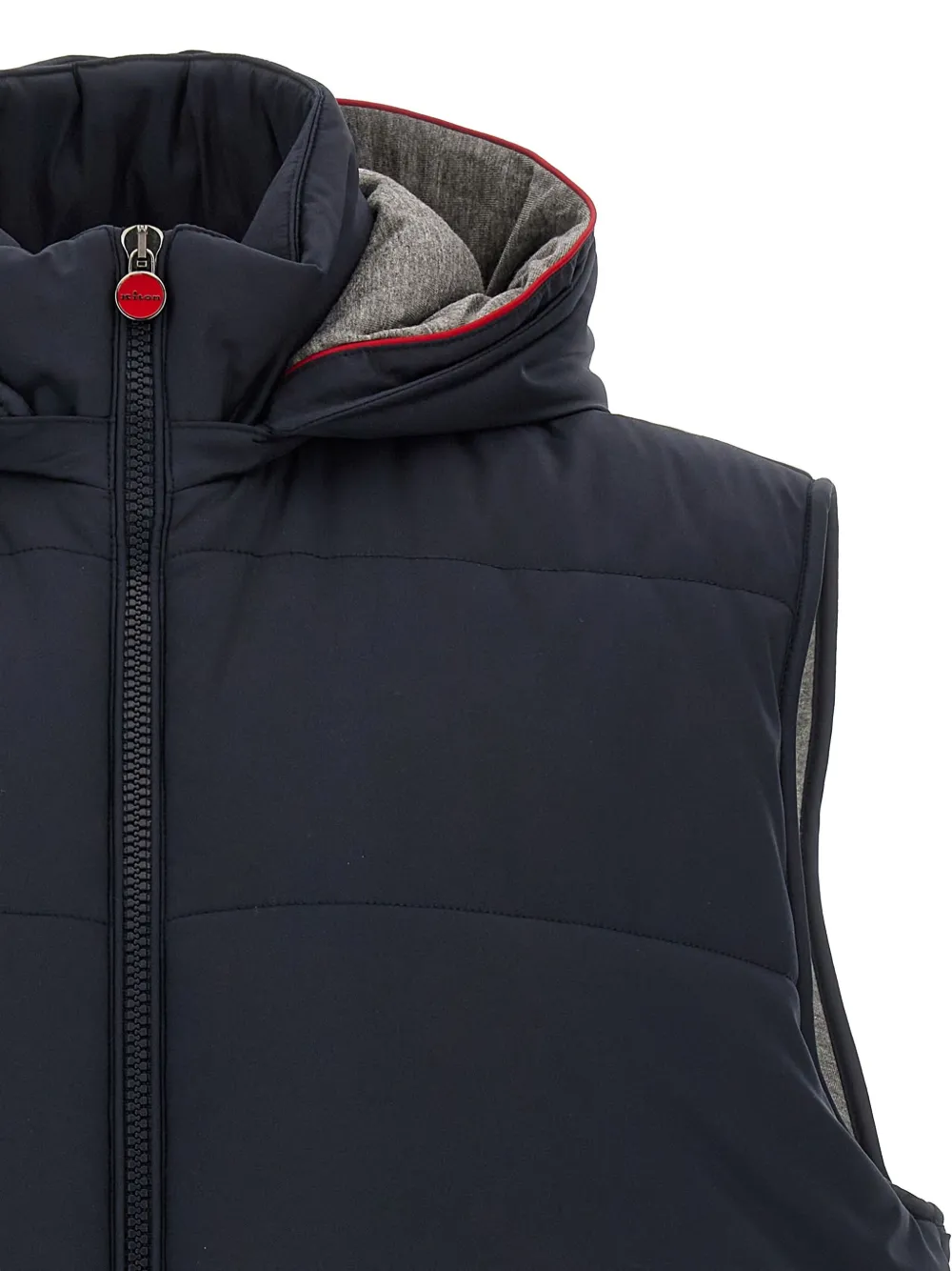 Kiton Gewatteerde bodywarmer met rits Blauw