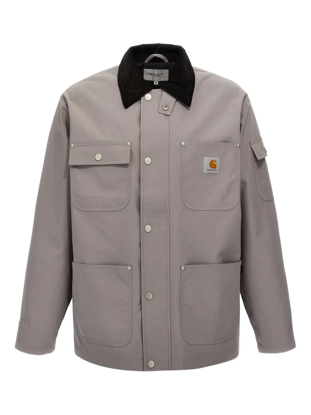 Carhartt WIP Clapton corduroy-collar jacket Grijs