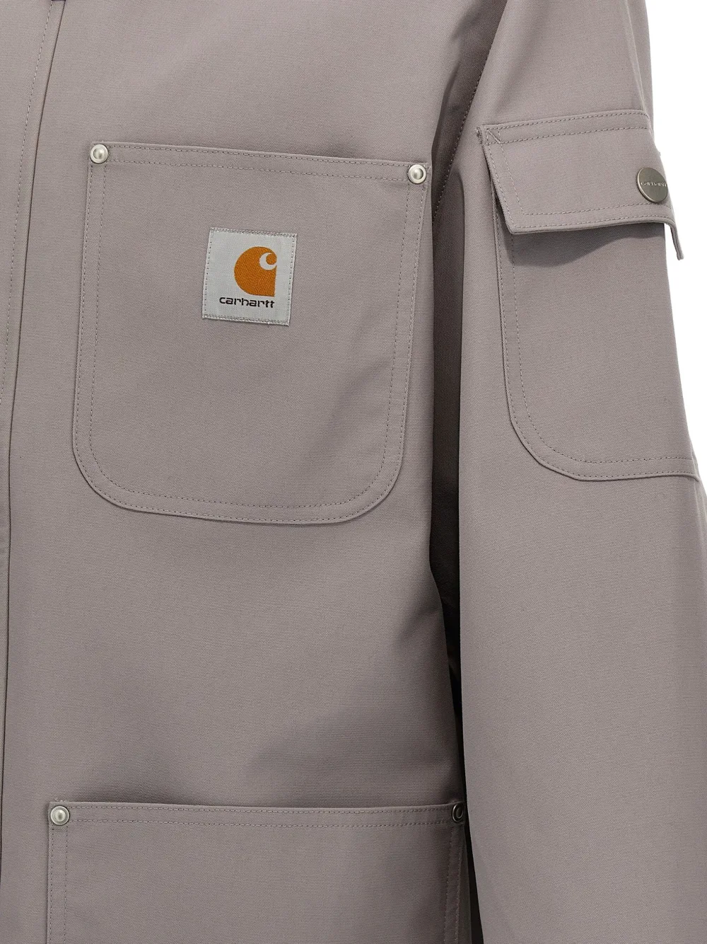Carhartt WIP Clapton corduroy-collar jacket Grijs