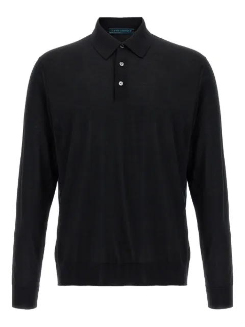 Kiton playera tipo polo manga larga
