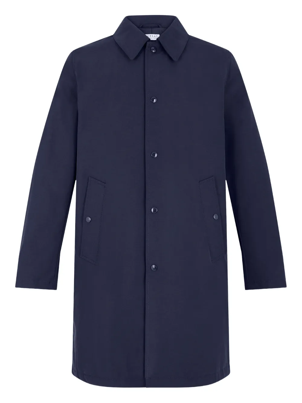 FURSAC button-fastening welt-pocket trench coat | Blue | Image 1