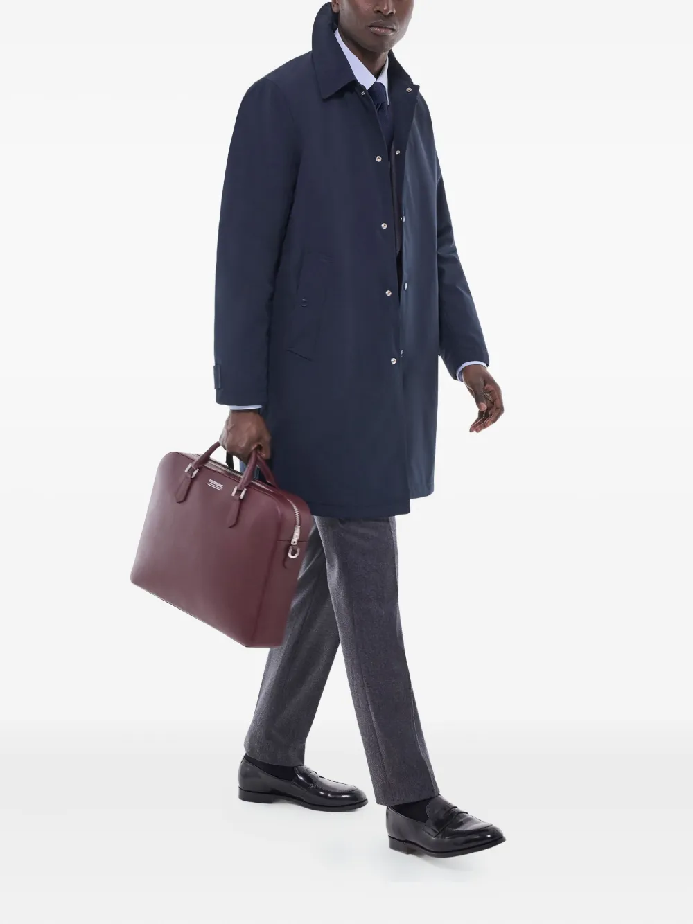 FURSAC button-fastening welt-pocket trench coat | Single Breasted Coats | Image 2