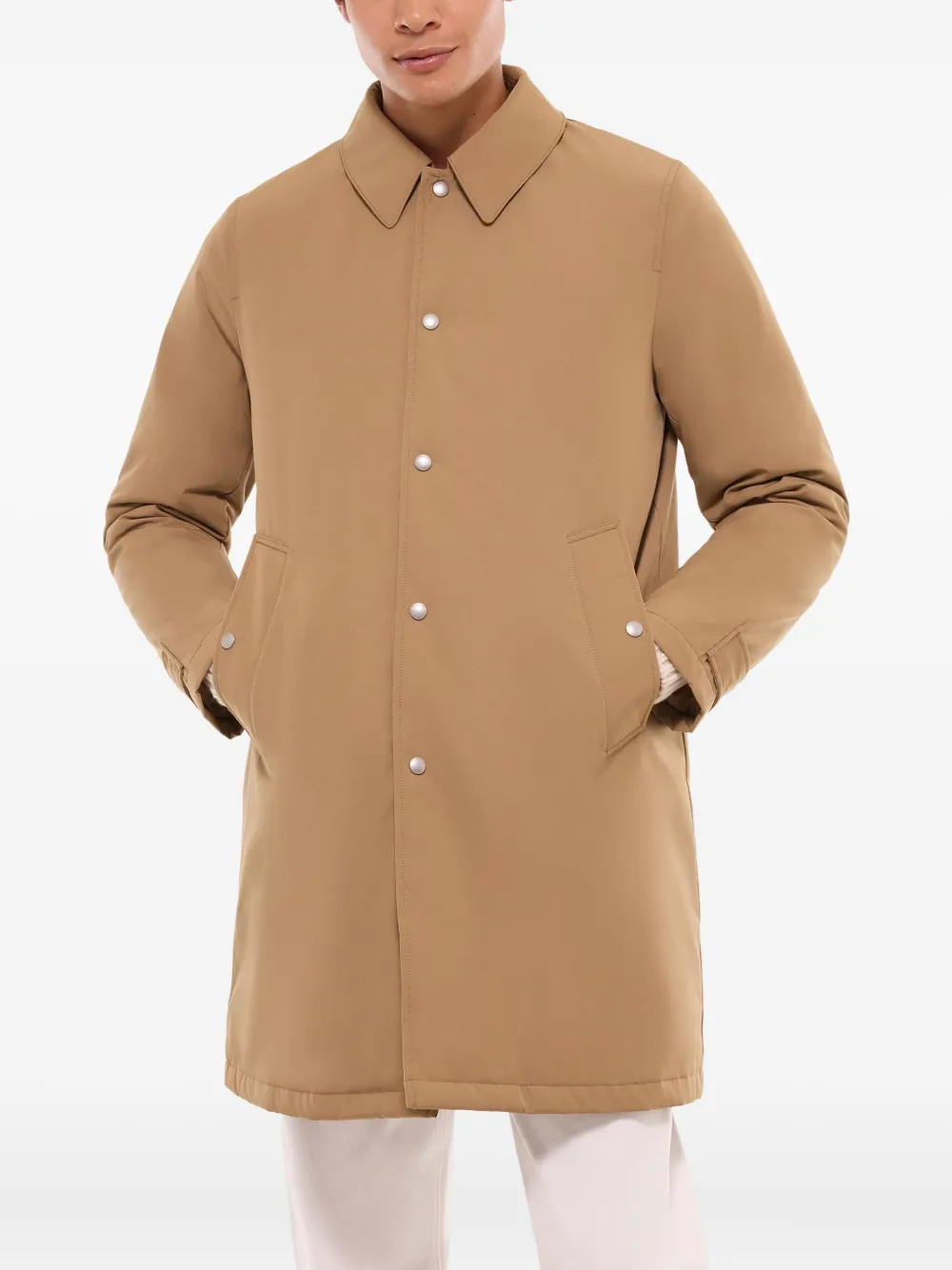 FURSAC Jas met paspelzak en knoopsluiting Beige