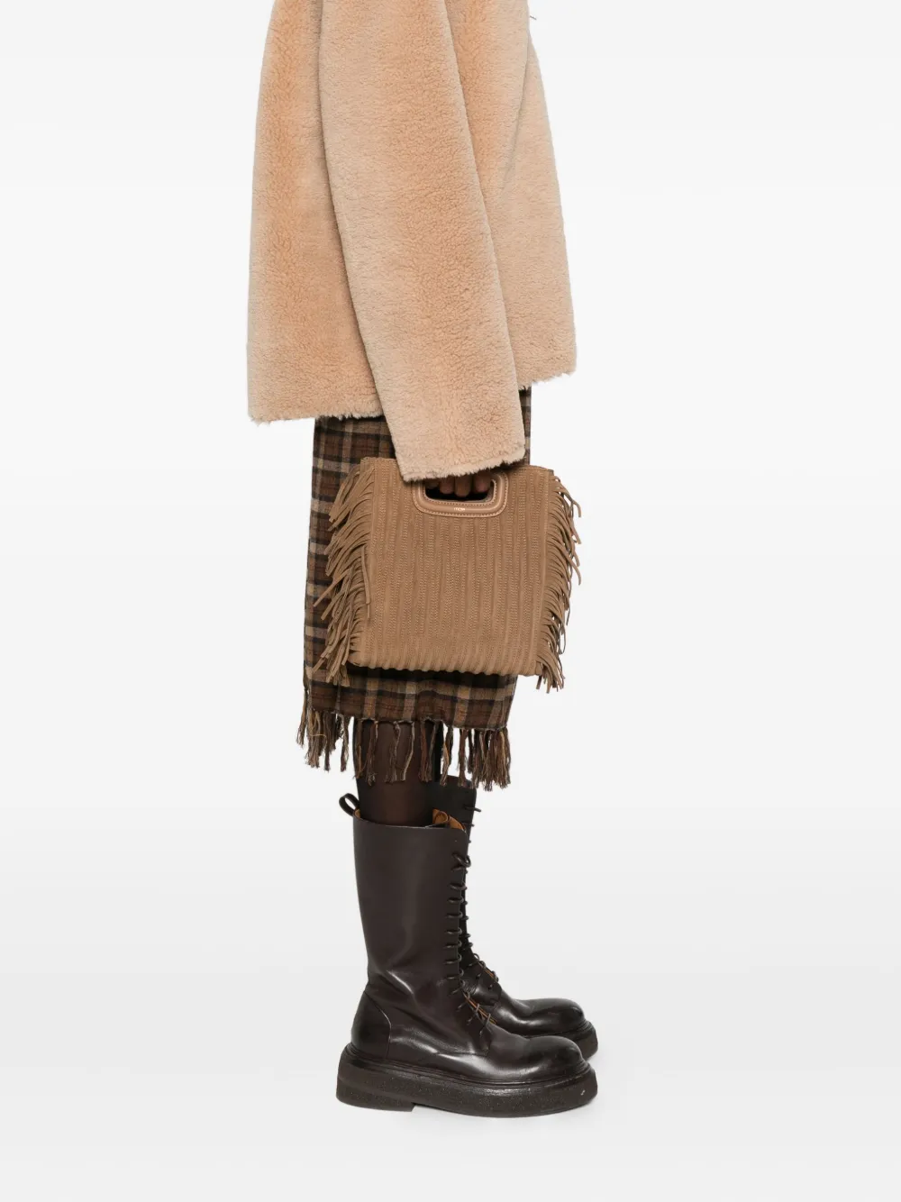 Maje fringed cut-out handle mini bag | Image 2
