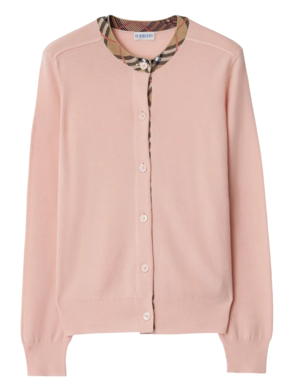 Burberry Vest met geruite zoom Roze