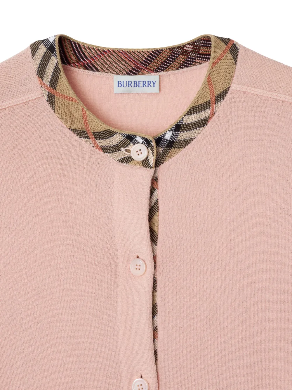 Burberry Vest met geruite zoom Roze