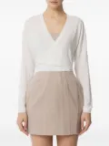 Elisabetta Franchi openwork wrap-effect sweater - Neutrals