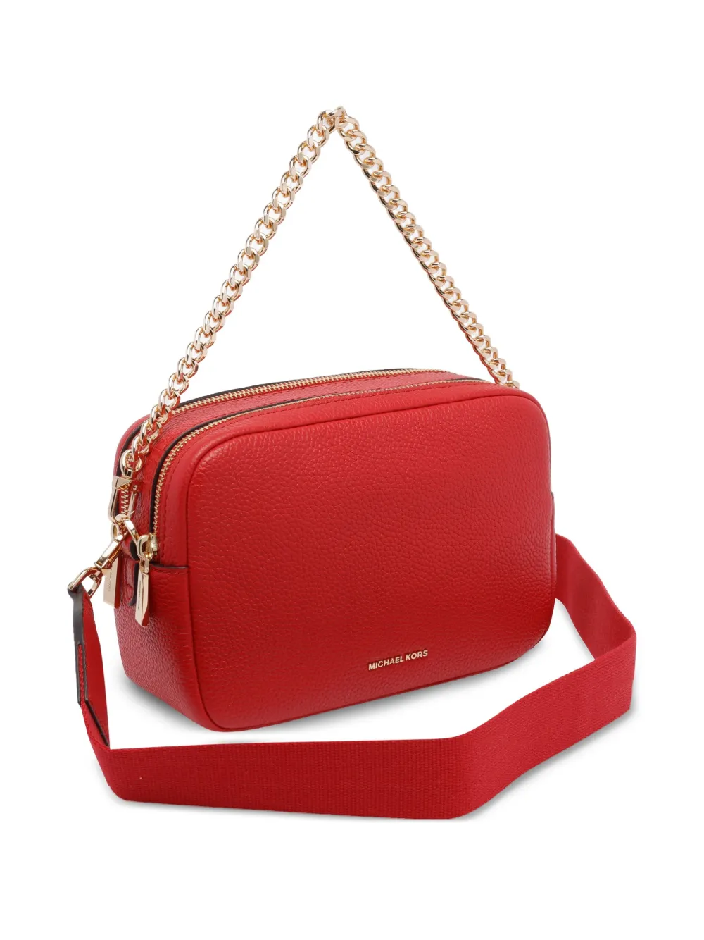 Michael Kors Bryant chain-strap leather shoulder bag Rood
