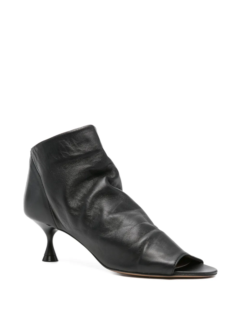 Marc Ellis 60mm leather open-toe heeled boots | Ankle Boots | Image 2