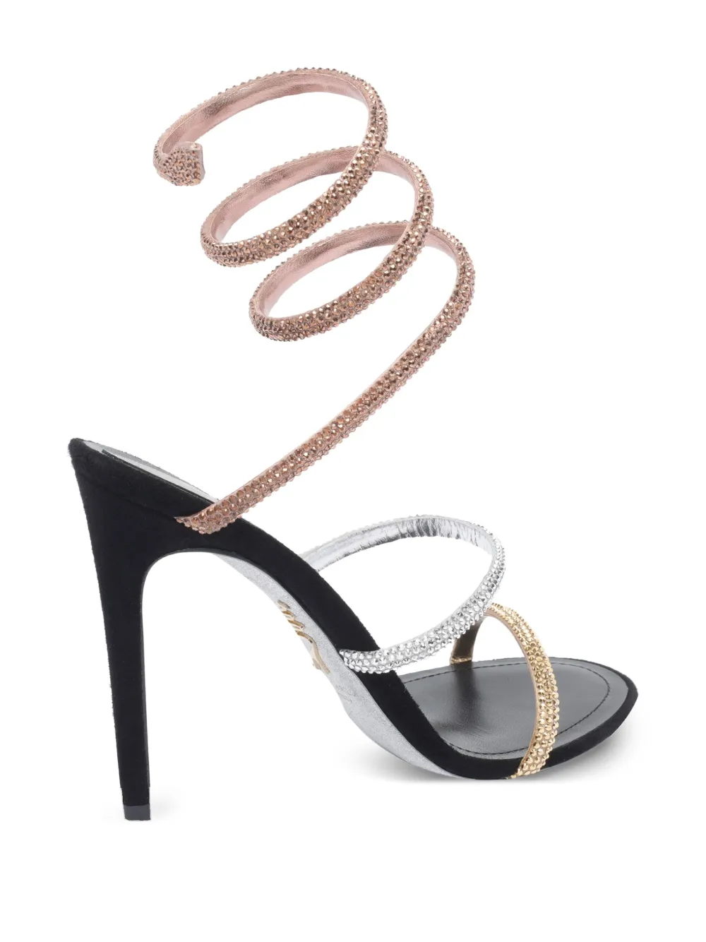 René Caovilla 105 mm Cleo sandalen met hak Zwart