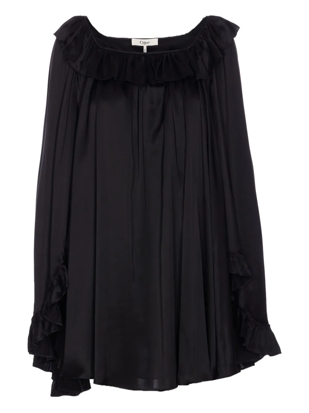 Chloé ruffled long-sleeves blouse Zwart