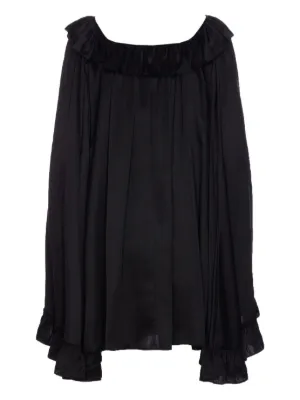 CHLOE クロエ シルク ティアードワンピース 黒 S SEE BY CHLOE（ロングワンピース/マキシワンピース）のフリマ