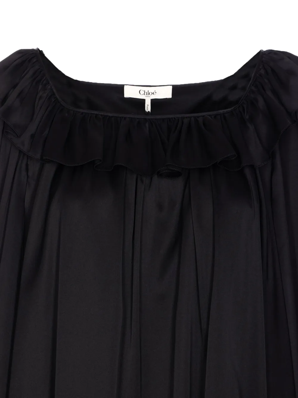 Chloé ruffled long-sleeves blouse Zwart