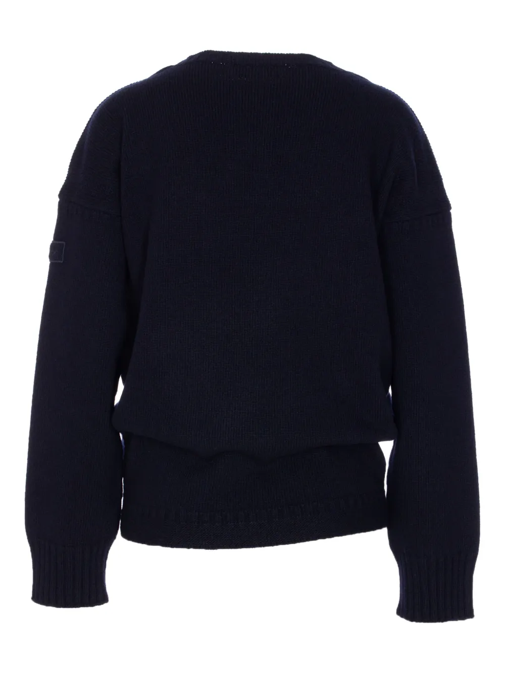 Chloé Trui met ronde hals en logopatch Blauw