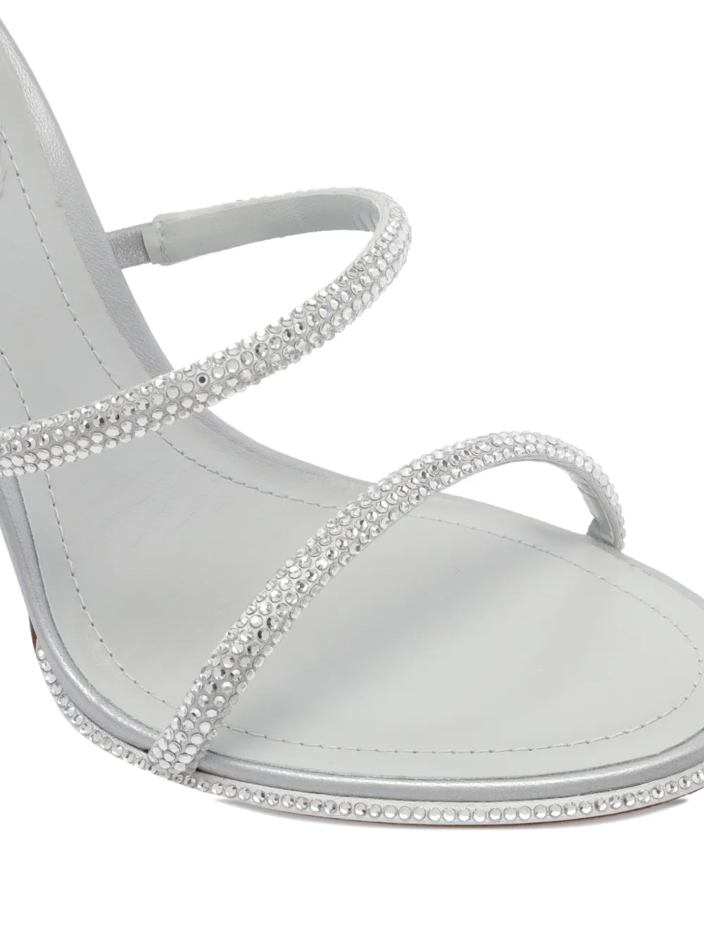 René Caovilla 105 mm Cleo sandalen met hak Zilver